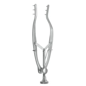 Stevenson Lacrimal Sac Retractor, 85mm, 3 x 3 Blunt Prongs, Adjustable