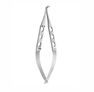 Rich Corneal Transplant Scissors 105mm, Extremely Delicate Strongly Curved Blades, Right