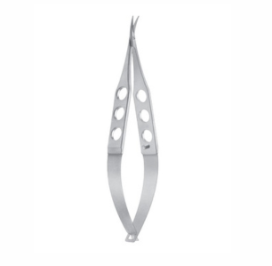 Castroviejo Universal Corneal Scissors, 110mm, 10mm Long Blades With Max  5mm Cutting Edge, Curved, Blunt Tips