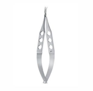 Mcpherson Westcott Conjunctival Scissors, 110mm, Curved, Blunt Tips 10mm Long Blades With Max 5mm Cutting Edge