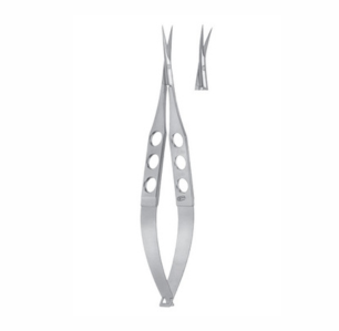 Fine Stitch Scissors, 115mm, Curved, Sharp Tips 17mm Long Blades With Max 9mm Cutting Edge