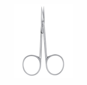 Eye Scissors, 115mm, Large Rings, Pointed Tips Standard, Straight