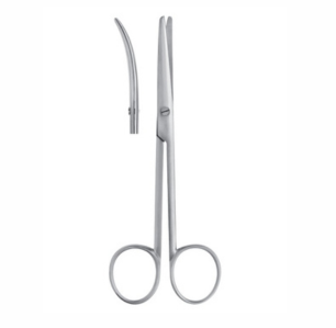 Enucleation Scissors, 115mm, Blunt Tips, Medium Curve
