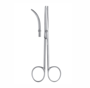 Enucleation Scissors, 115mm, Blunt Tips, Strong Curve