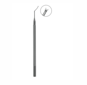 Lippman Nucleus Spatula, 115mm, 0 5mm Shaft With Blunt Forked Tip Angle to Tip Length of 10mm
