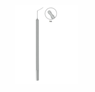 Benedetto Spatula, 115mm, 10mm Long, Smoothly Polished Flattened Spatula With Beveled Notches