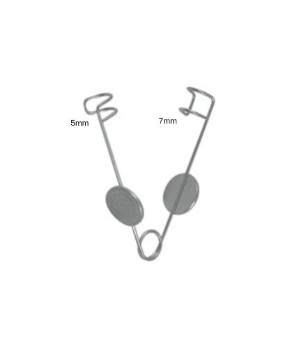 Alphonso Infant Lid Speculum, 45mm, Finger Grips And Interlacing Blades One Blade 5mm, One Blade 7mm