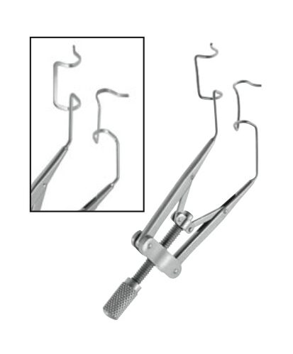Seltzer Eye Speculum, 86mm, Adjustable Mechanism, Flattened K Wire, 15mm Blades
