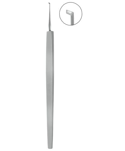 Francis Foreign Body Spud, 120mm, Blade Size 2 x 0 8mm Flag Shaped Tip With Sharp Edge
