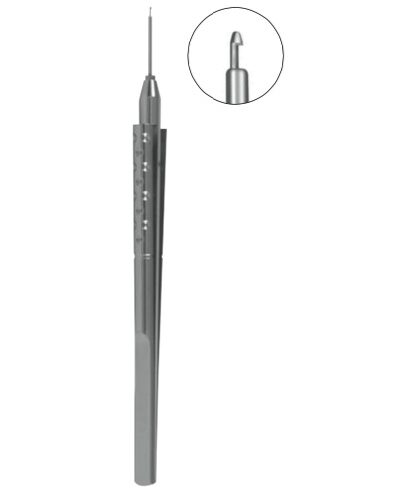 Fukasaku Micro Trabeculectomy Punch, 125mm, 0 6mm Diameter Head With Bullet Shaped Tip, 0 3mm x 0 6mm Deep Bite