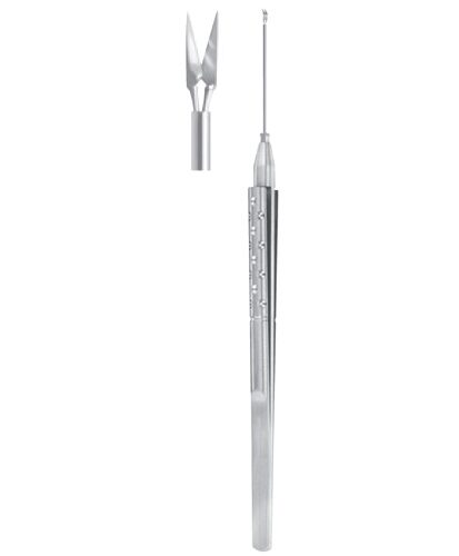 Squeeze Handle Scissors, 150mm, Horizontal, Straight, 20 G